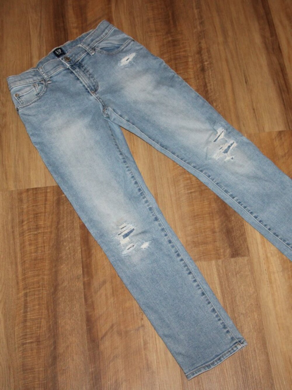 GAP Denim Boy's Size 10R RIP & REPAIR Vintage Wash Slim Stretch Jeans